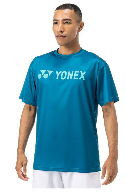 Yonex Training T-shirt Practice Logo YM0046 (100% Polyester) 2024 blue-green Men