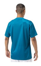 Yonex Trainings-Tshirt Practice Logo YM0046 (100% Polyester) 2024 blaugrün Herren