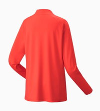 Yonex Tennis Long Sleeve Shirt 1/2 Zip Club Team Red Ladies