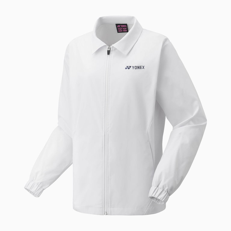 Yonex Trainingsjacke Warm-Up Anzugjacke mit Kragen Club Team 2025 weiss Damen