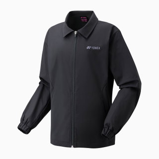 Yonex Training Jacket Warm-Up Suit Jacket with Collar Club Team 2025 Slate Black Ladies