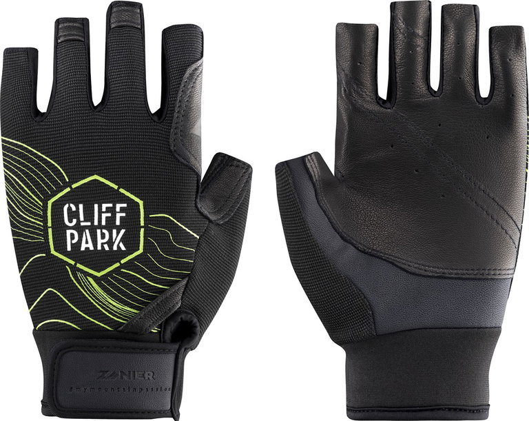 Zanier Climbing Gloves Cliff Park (Leather Palm) black