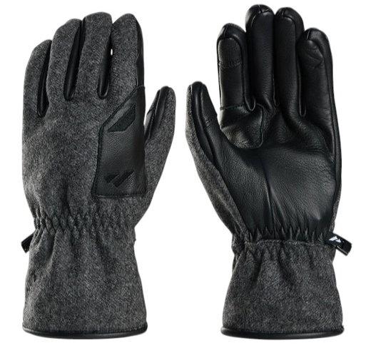 Zanier Handschuhe Austrian Loden Glove (Merinowolle, touchscreenfreundlich) anthrazitgrau - 1 Paar