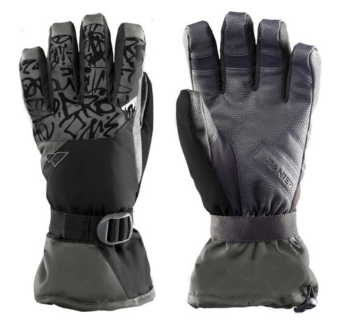 Zanier Winter Gloves GAP.STX Juniors (waterproof) black/anthracite grey