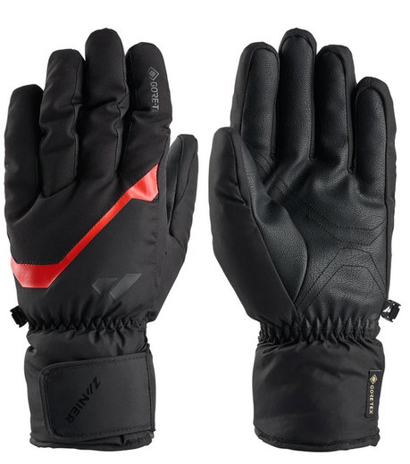 Zanier Winterhandschuhe Rauris.GTX (wasserdicht, atmungsaktiv) schwarz/rot