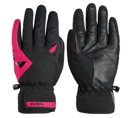 Zanier Winter Gloves Saalbach.GTX (windproof, waterproof) black/fuchsia