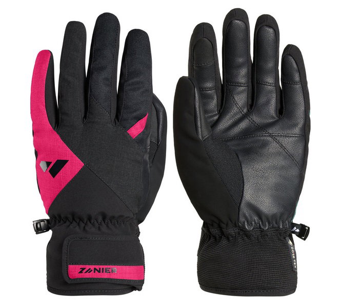Zanier Winter Gloves Saalbach.GTX (windproof, waterproof) black/fuchsia