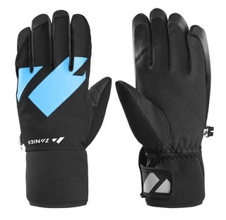 Zanier Winter Gloves Shredder.STX (optimal wearing comfort) black/royal blue children