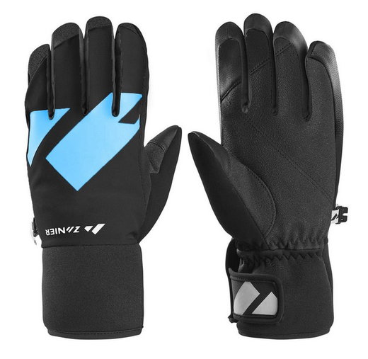 Zanier Winter Gloves Shredder.STX (optimal wearing comfort) black/royal blue children