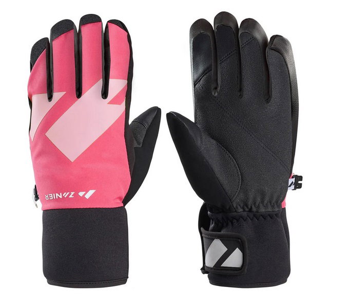 Zanier Winter Gloves Shredder.STX (optimal wearing comfort) black/fuchsia/pink Children
