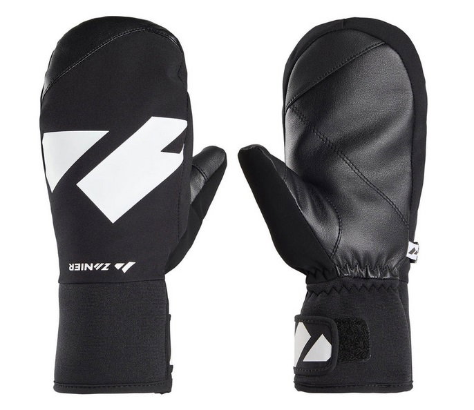 Zanier Winterhandschuhe Shredder.STX Mitten (optimalen Tragekomfort) schwarz/weiss Kinder