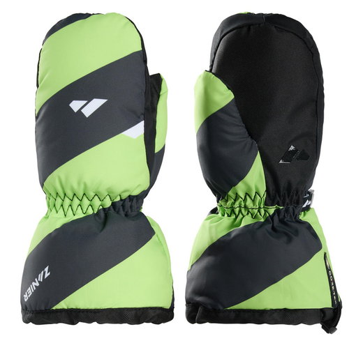 Zanier Twister.GTX Winter Gloves (windproof, waterproof) lime green/black Children