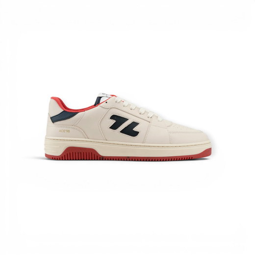Zeta Sneaker Ace 98 creamweiss/marineblau/rot Damen