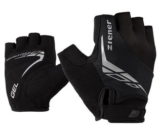 Ziener Fahrrad-Handschuhe Ceniz (Gel Polsterung, Ausziehhilfe) schwarz/schwarz - 1 Paar