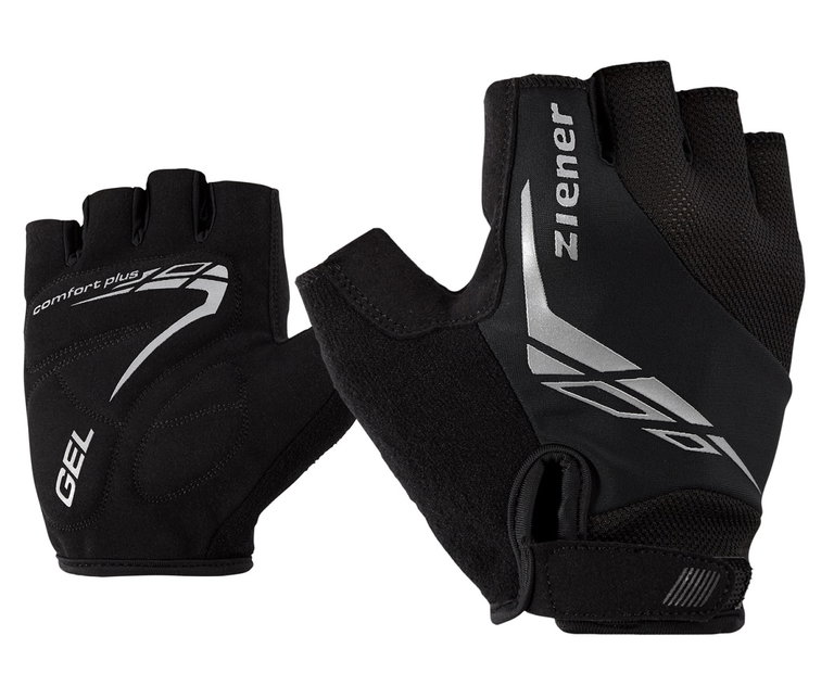 Ziener Fahrrad-Handschuhe Ceniz (Gel Polsterung, Ausziehhilfe) schwarz/schwarz - 1 Paar