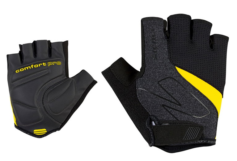Ziener Fahrrad Handschuhe Crave (weiche Memory Foam Polsterung, Ausziehhilfe) gelb