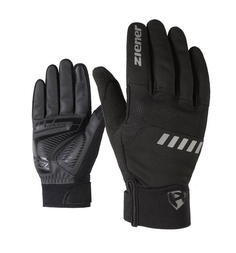 Ziener Winter Fahrrad-Handschuh Dallen Touch (Gel Polsterung, winddicht, wasserabweisend) schwarz