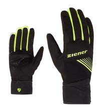 Ziener Winter Fahrrad-Handschuh Dirich Touch (winddicht, atmungsaktiv) schwarz/gelb