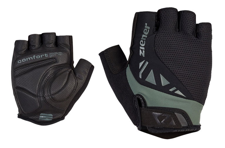 Ziener Fahrrad Handschuhe Claass-Z (Ausziehhilfe) schwarz/dunkelgrün