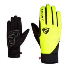 Ziener Fahrrad Handschuhe DONNI-Z WS PR (Gel Polsterung, winddicht) gelb/schwarz - 1 Paar