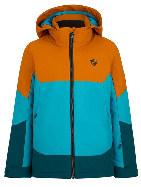 Ziener Winter-Skijacke Agimo-Z (wasserdicht, winddicht, warm) 2025 aquablau/orange Kinder