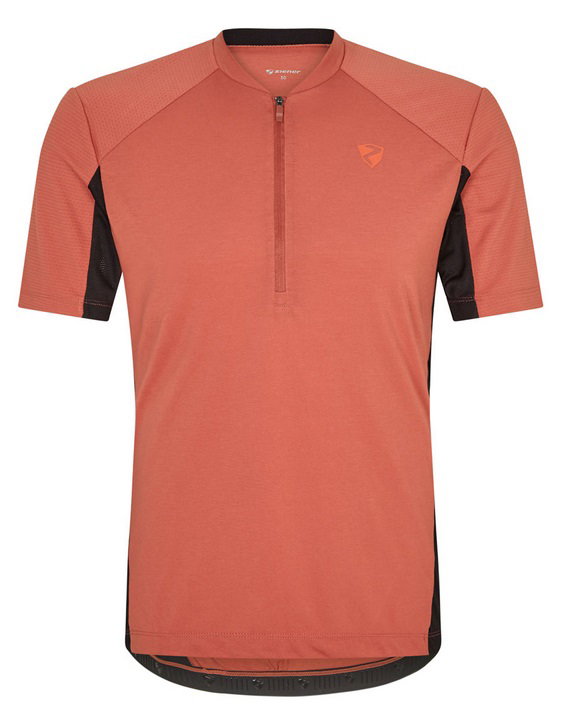 Ziener Fahrrad-Shirt Nadex (Front-Reißverschluss, Mesheinsätze, schnelltrocknend) orange Herren