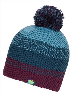 Ziener Knitted Hat Ishi (warm, fleece lining, reflective elements) blue/purple Children