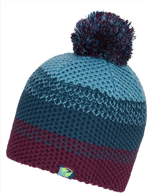Ziener Knitted Hat Ishi (warm, fleece lining, reflective elements) blue/purple Children