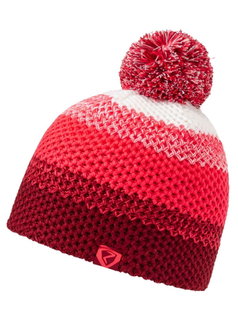 Ziener Knitted Hat Ishi (warm, Fleece Lining, reflective elements) neon pink Kids
