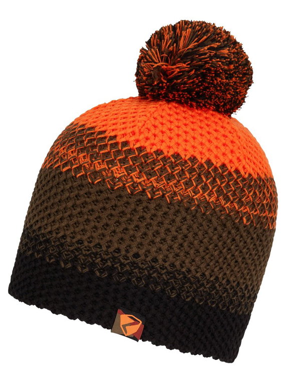 Ziener Strickmütze Ishi (warm, Fleece Futter, reflektierende Elemente) braun/orange Kinder