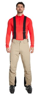 Ziener Winter Ski Trousers Tazlin-Z (waterproof, windproof, snow gaiters) long 2025 sand brown men's