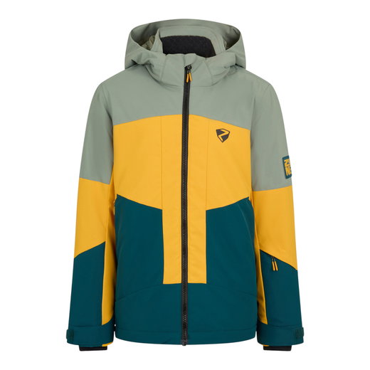 Ziener Winter-Skijacke Agimo-Z (wasserdicht, winddicht, warm) 2026 gelb/bunt Kinder
