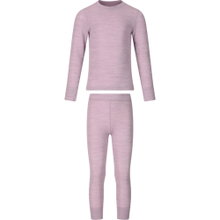 Zigzag Funktionsunterwäsche-Set Terry Merino Wool Ski Underwear (Langarmshirt und lange Hose) lila Kinder