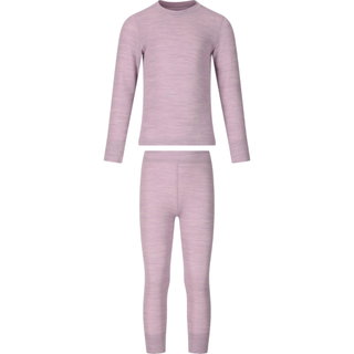 Zigzag Funktionsunterwäsche-Set Terry Merino Wool Ski Underwear (Langarmshirt und lange Hose) lila Kinder