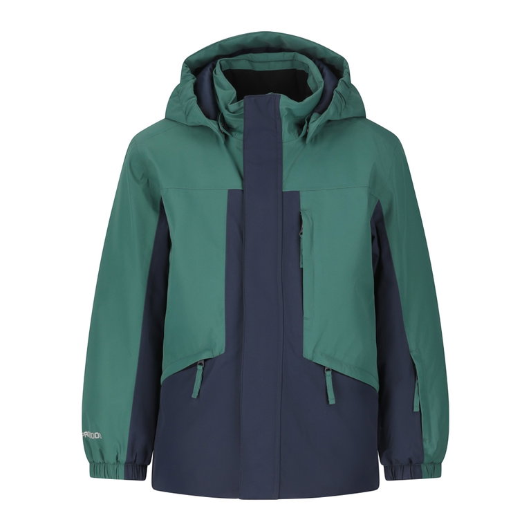 Zigzag Winter Ski Jacket Arctic Ski Jacket W-Pro 10000 (waterproof, windproof) green/navy blue children