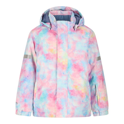 Zigzag Winter Ski Jacket Funzone Printed Ski Jacket W-PRO 10000 (waterproof, windproof) light pink/blue girls