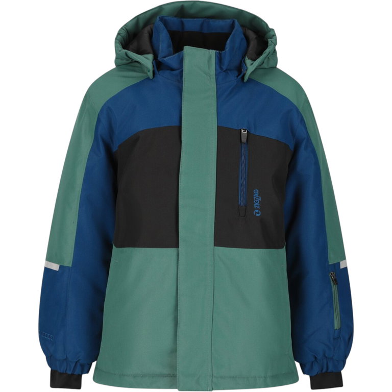 Zigzag Winter-Skijacke Scout W-PRO 10.000 (wasserdicht, winddicht) grün/blau/schwarz Kinder