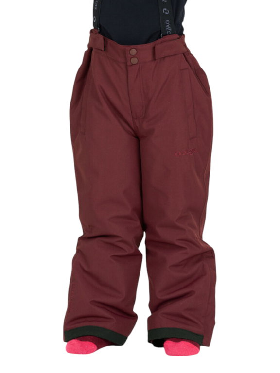 Zigzag Winter-Skihose Soho W-PRO 10.000 (wasserdicht, atmungsaktiv, winddicht) weinrot Kinder
