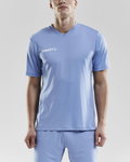 Craft Koszulka Sportowa (T-shirt) Squad Solid - luźny krój, szybkoschnący - jasnoniebieski Mężczyźni