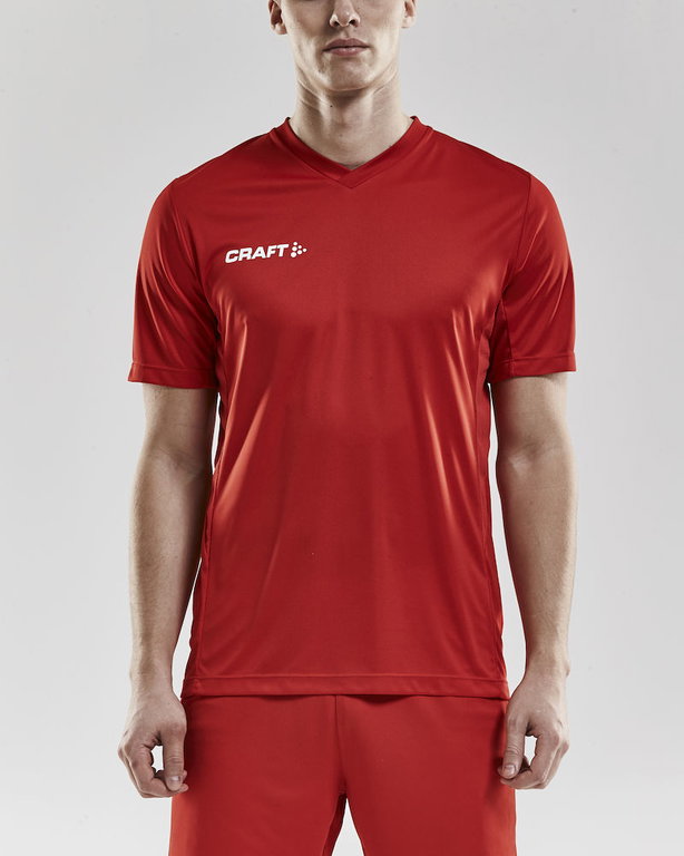 Craft Sport-Tshirt (Trikot) Squad Solid - lockere Schnitt, schnelltrocknend - rot Herren