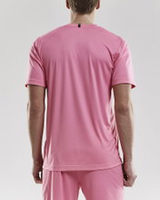 Craft Sport T-shirt (Jersey) Squad Solid - loose fit, quick-drying - pink Men