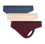 adidas Unterwäsche Slip Thong (perfekte Passform) blau/rot/natur Damen - 3 Stück