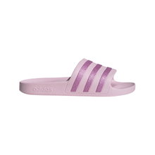 adidas swimming shoes Adilette Aqua 3-Stripes (Cloudfoam footbed, contoured EVA strap) pink/purple - 1 pair