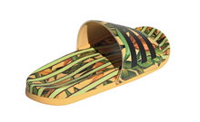 adidas Adilette Comfort 3-Stripes pool slides green/multicoloured ladies - 1 pair