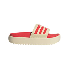 adidas Adilette Platform beach shoes beige/red ladies - 1 pair
