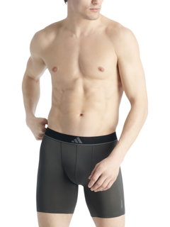adidas underwear boxershorts briefs active micro flex eco multicoloured blue/olive green/black men's - 3 pieces