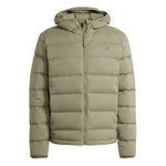 adidas Winter Down Jacket Helionic Stretch Hooded (water-repellent) olive green Men's