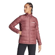 kurtka puchowa adidas Terrex Multi Light burgundowa damska