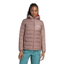 adidas Daunenjacke Terrex Multi Light Down CLIMAWARM Hooded braun Damen