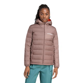 adidas Daunenjacke Terrex Multi Light Down CLIMAWARM Hooded braun Damen